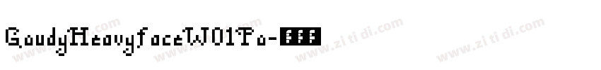 GoudyHeavyfaceW01 Po字体转换